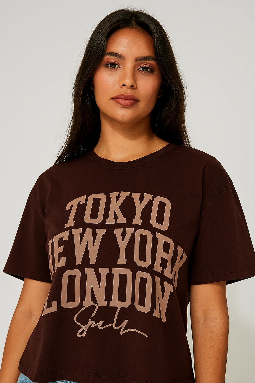 CAMISETA MUJER OVERSIZE LARGA BROWNIE
