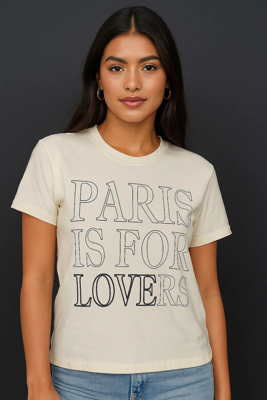 CAMISETA MUJER OVERSIZE LARGA BEIGE
