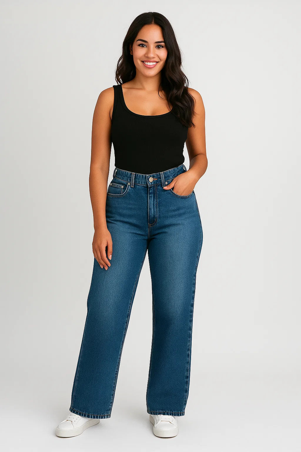 JEAN MUJER WIDE AZUL CLARO