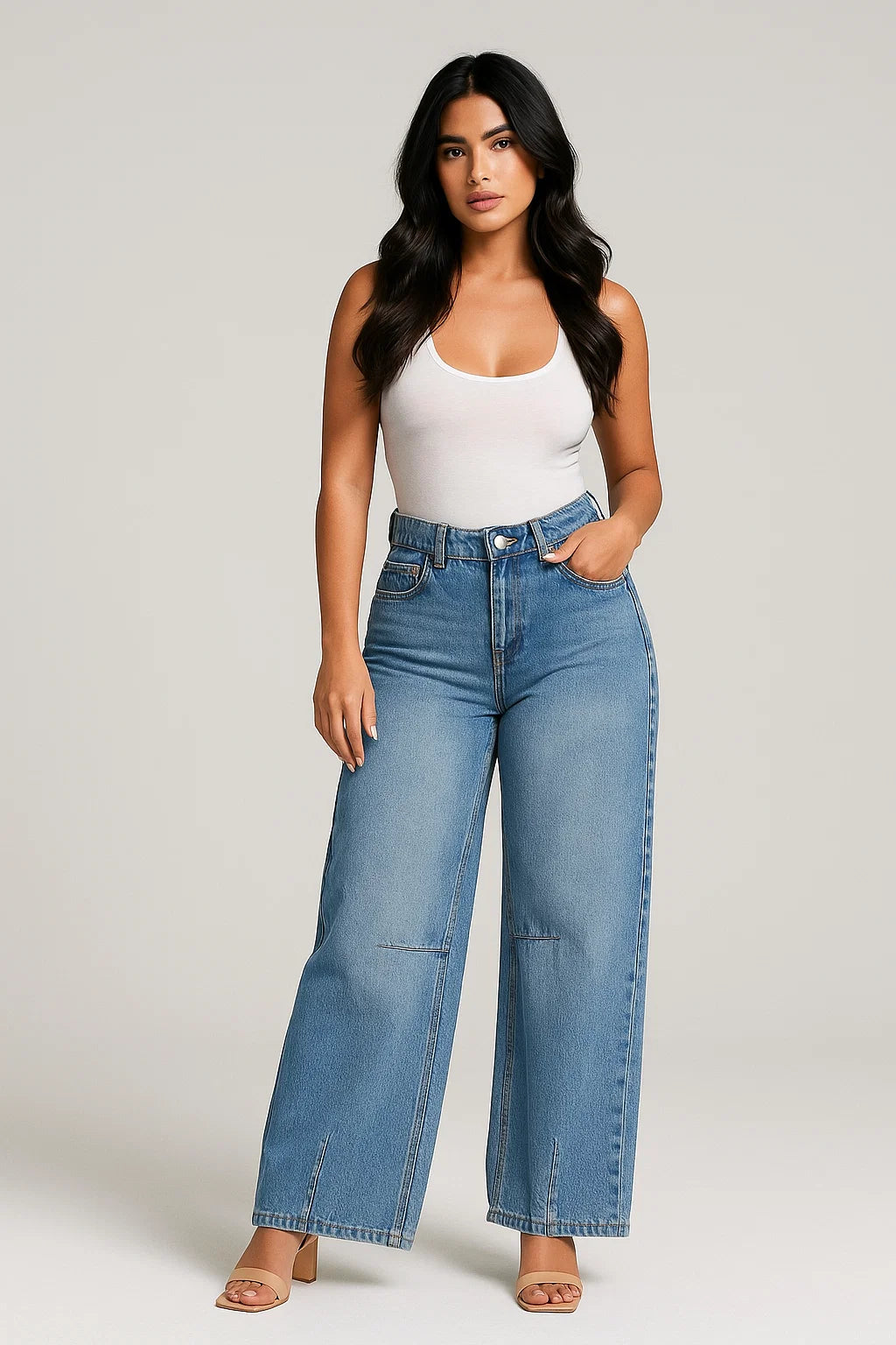 JEAN MUJER BAGGY AZUL CLARO