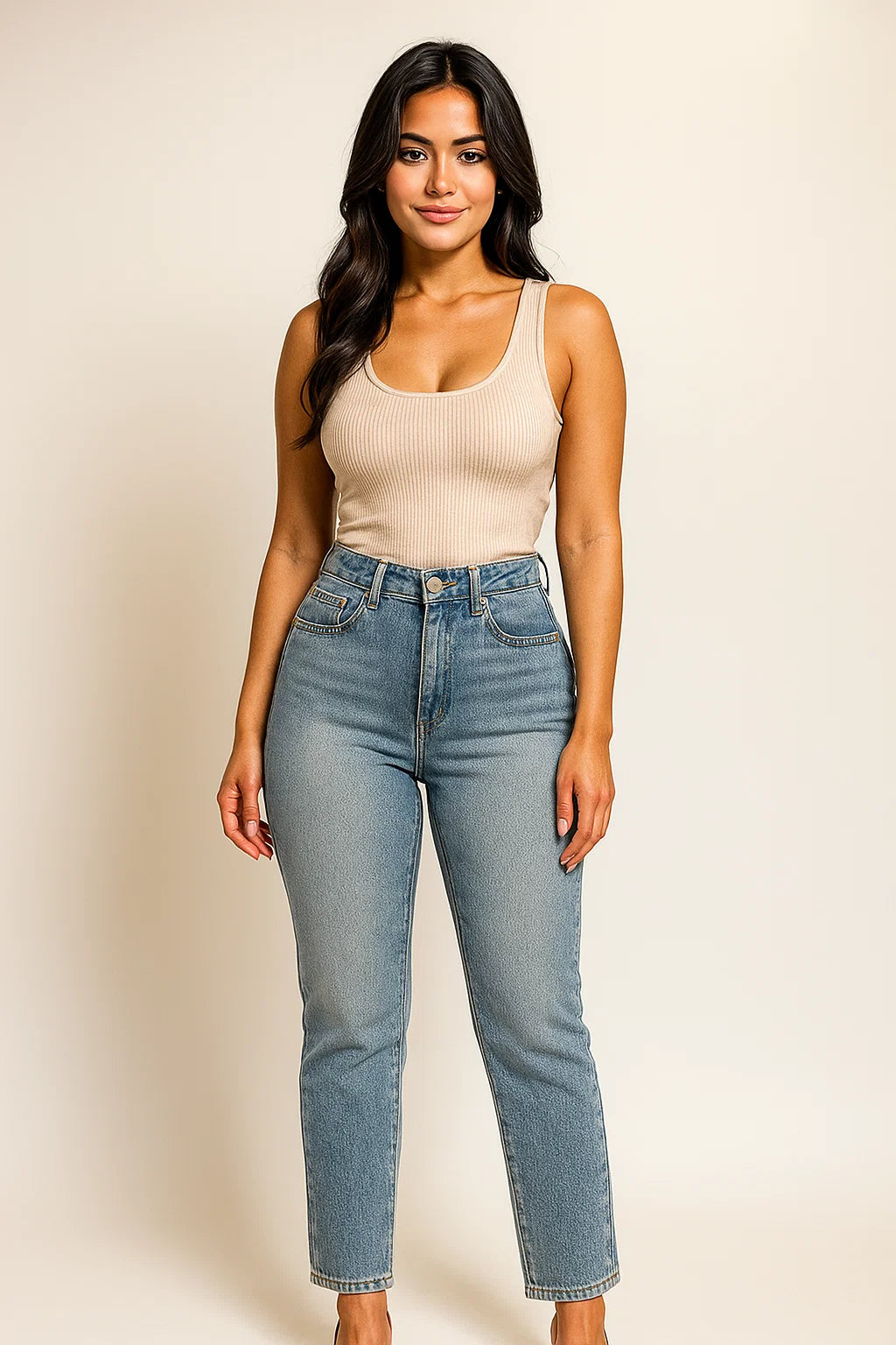 JEAN MUJER MOM AZUL