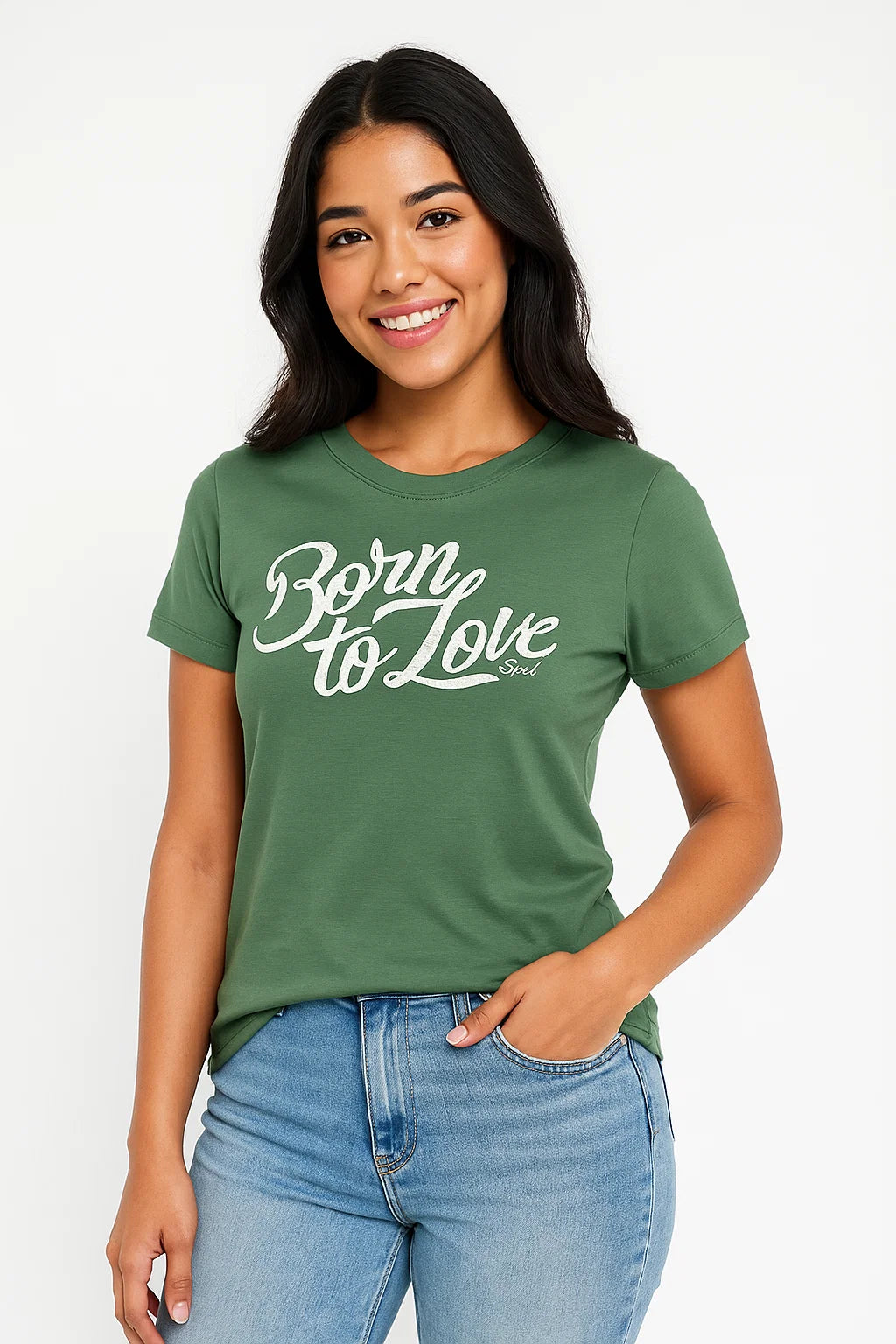 CAMISETA MUJER BASICA VERDE PISTACHO
