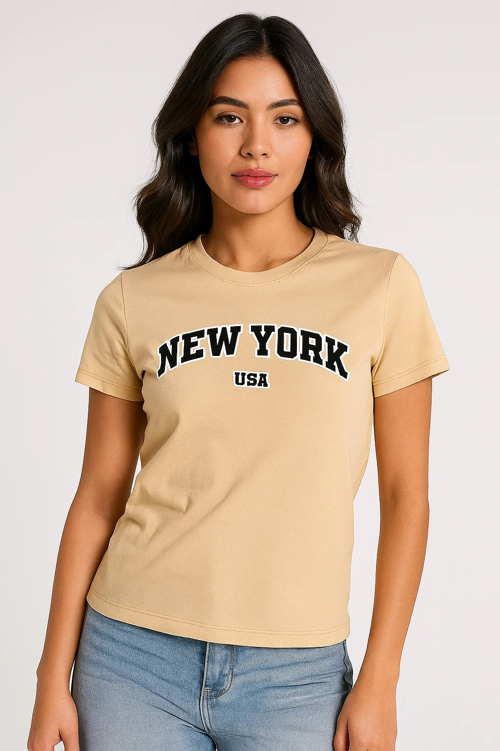 CAMISETA MUJER BASICA DURAZNO