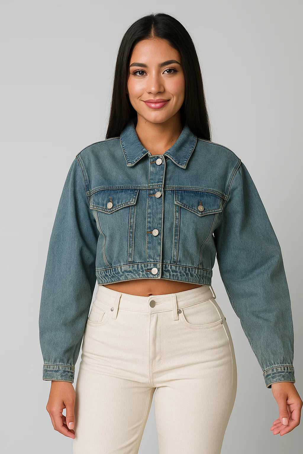CHAQUETA MUJER JEAN AZUL
