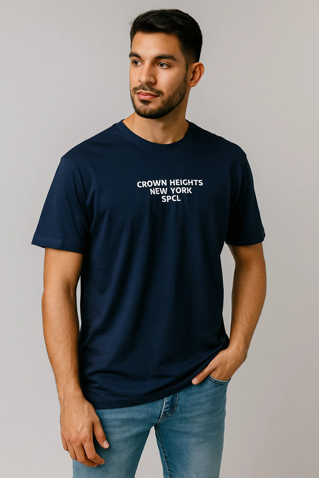 CAMISETA HOMBRE OVERSIZE AZUL