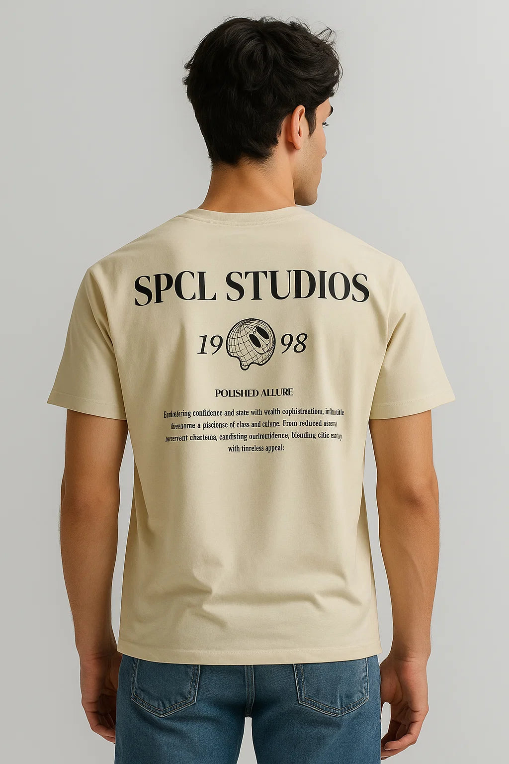 CAMISETA HOMBRE OVERSIZE BEIGE