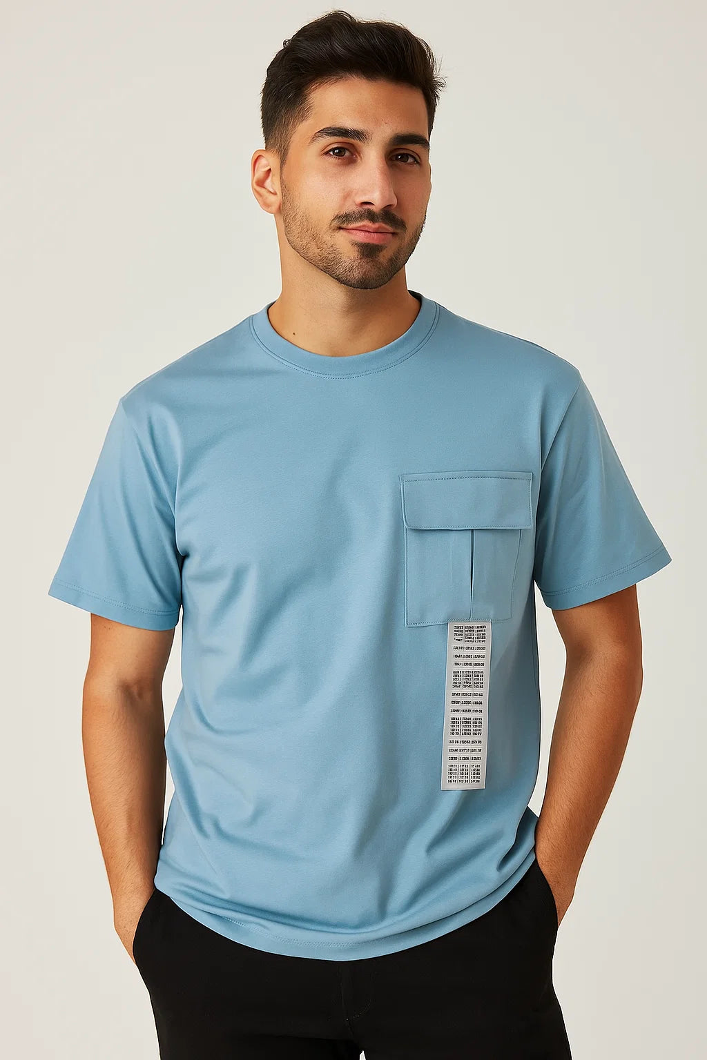 CAMISETA HOMBRE OVERSIZE CELESTE