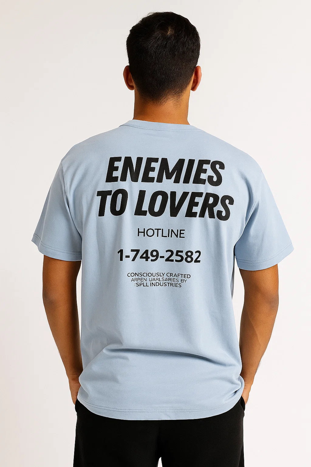 CAMISETA HOMBRE OVERSIZE CELESTE