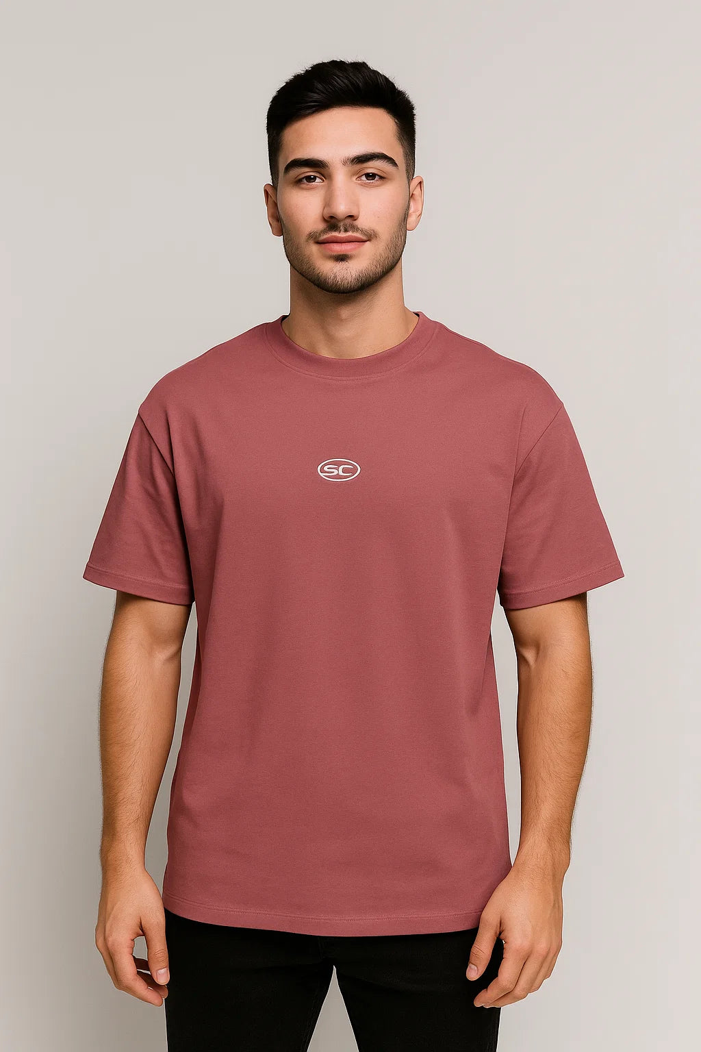 CAMISETA HOMBRE OVERSIZE ROSADO