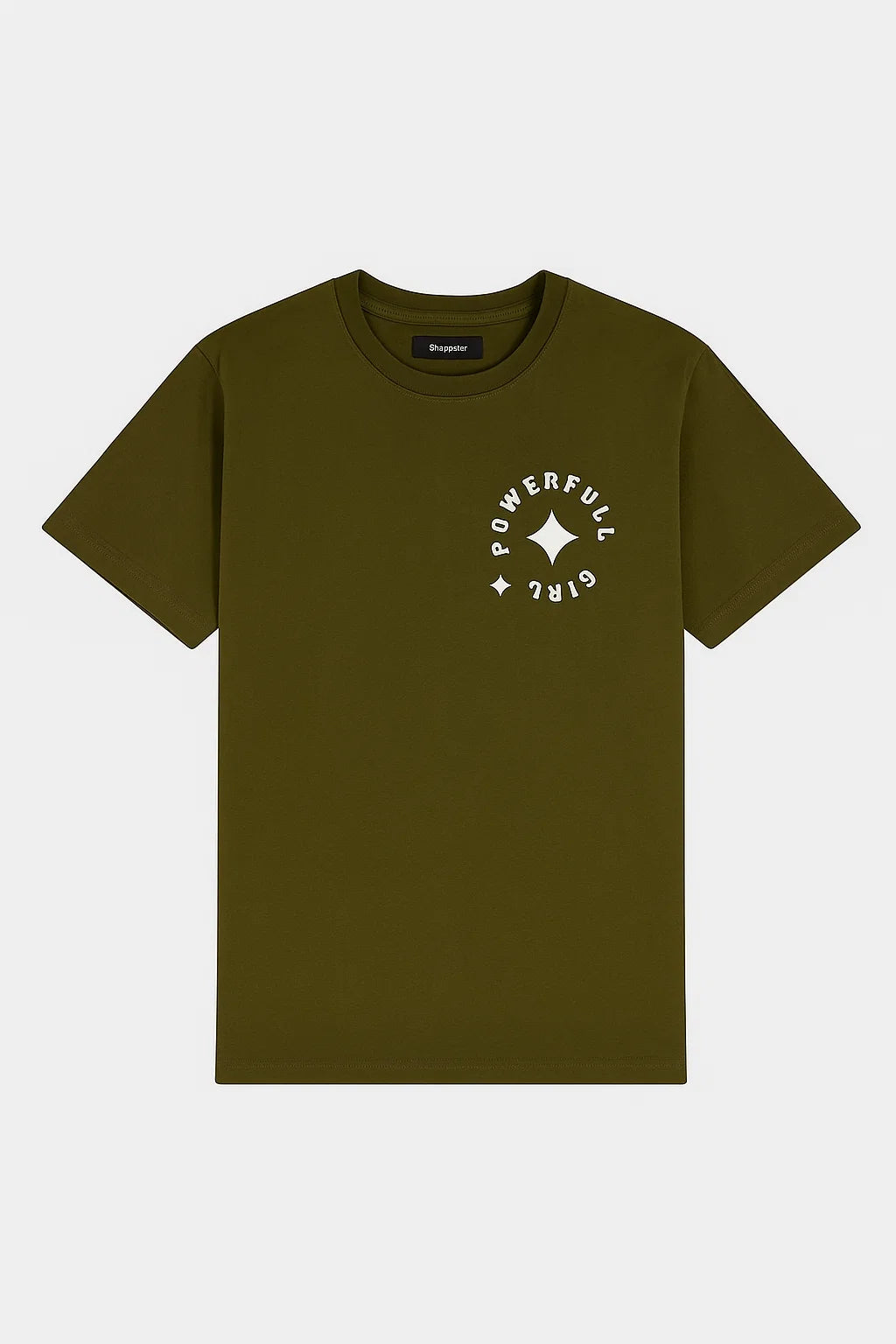 CAMISETA MUJER OVERSIZE LARGA VERDE MILITAR