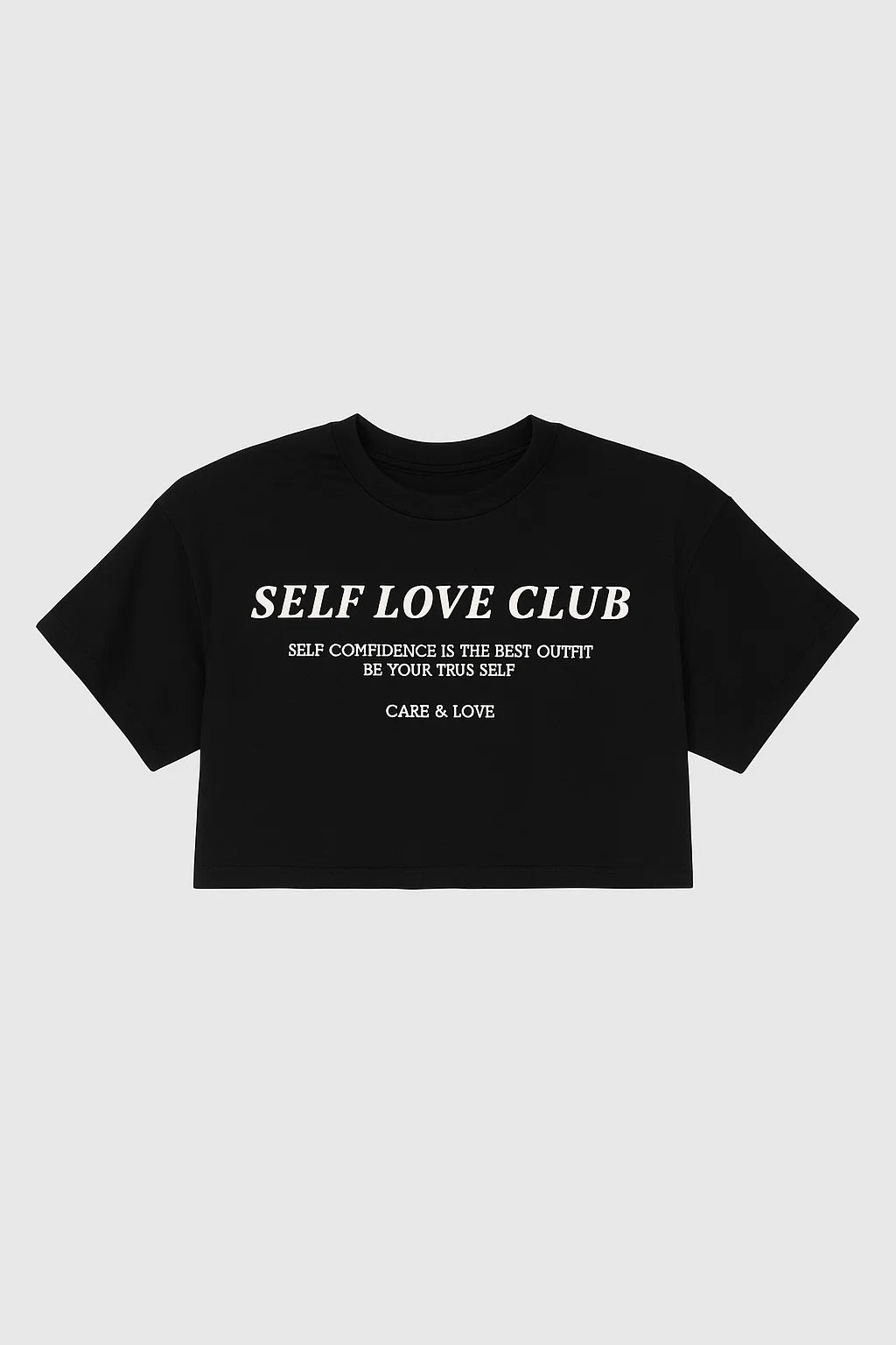 CAMISETA MUJER OVERSIZE CORTA NEGRA