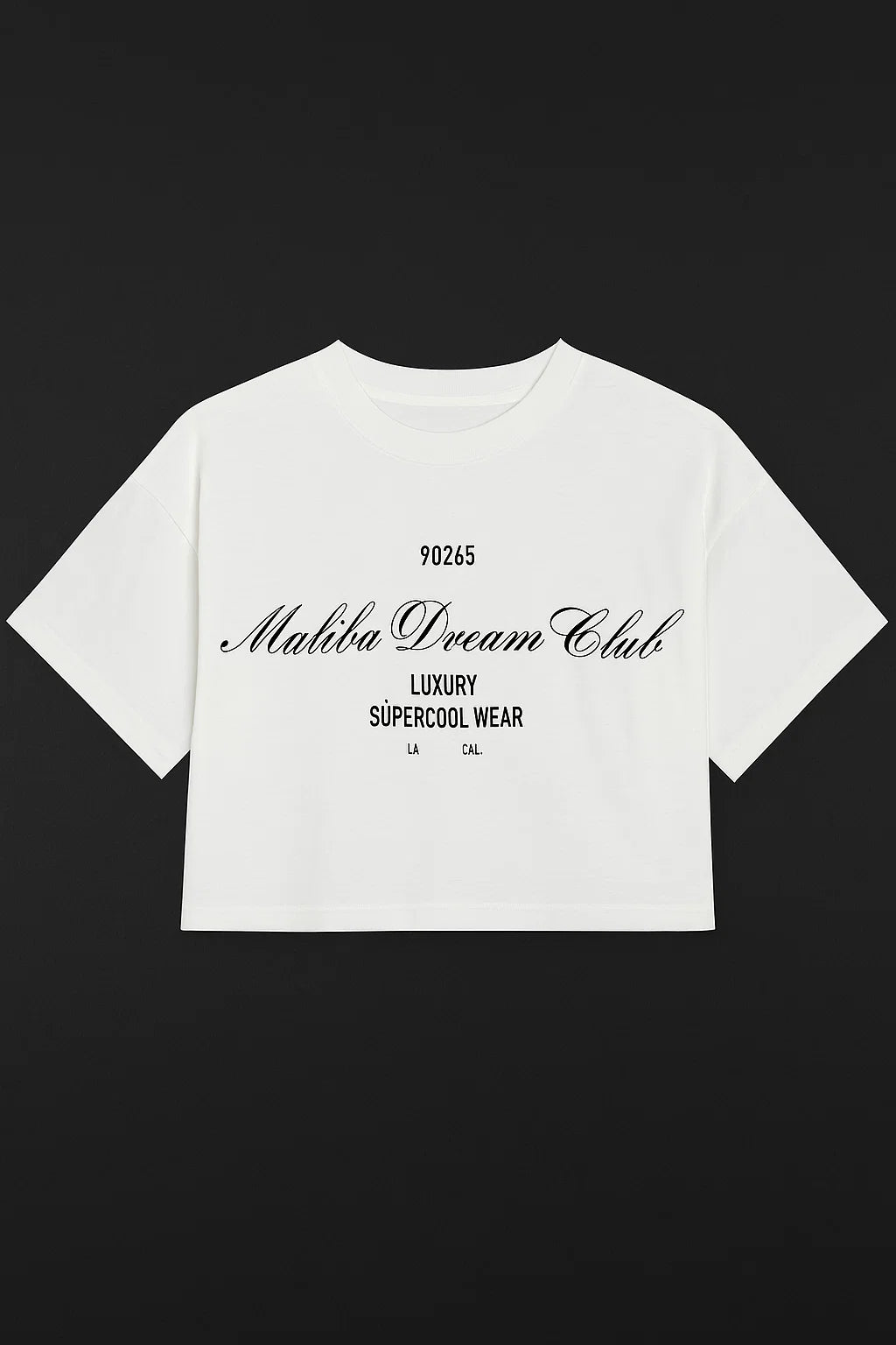 CAMISETA MUJER OVERSIZE CORTA BLANCA