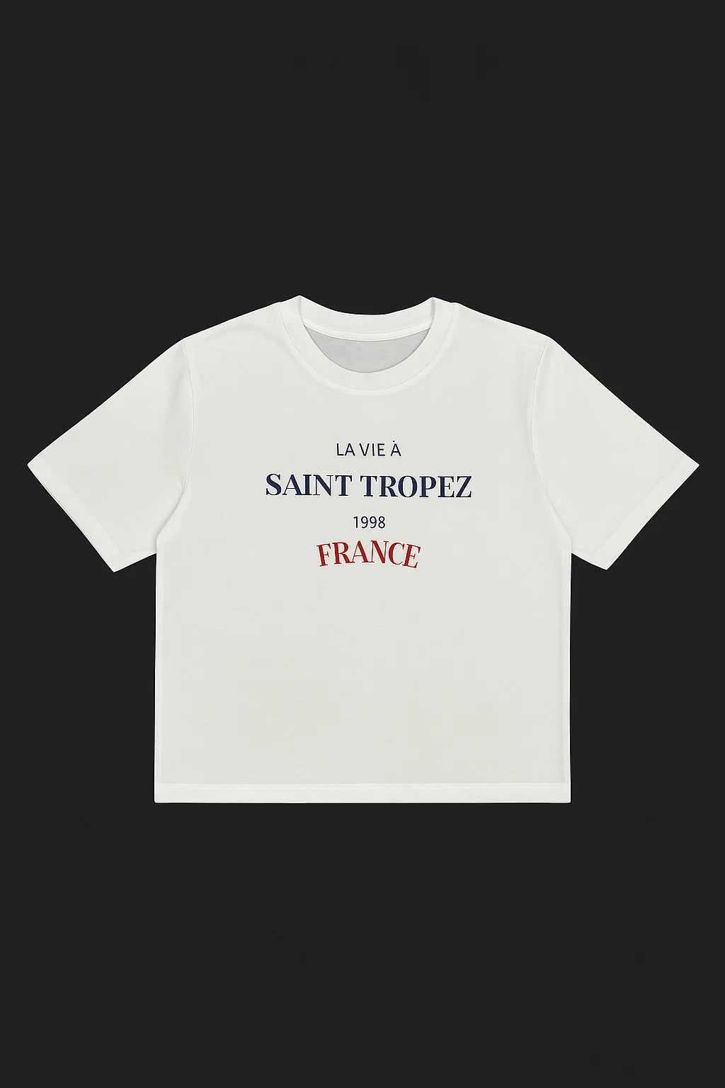 CAMISETA MUJER OVERSIZE CORTA BLANCA