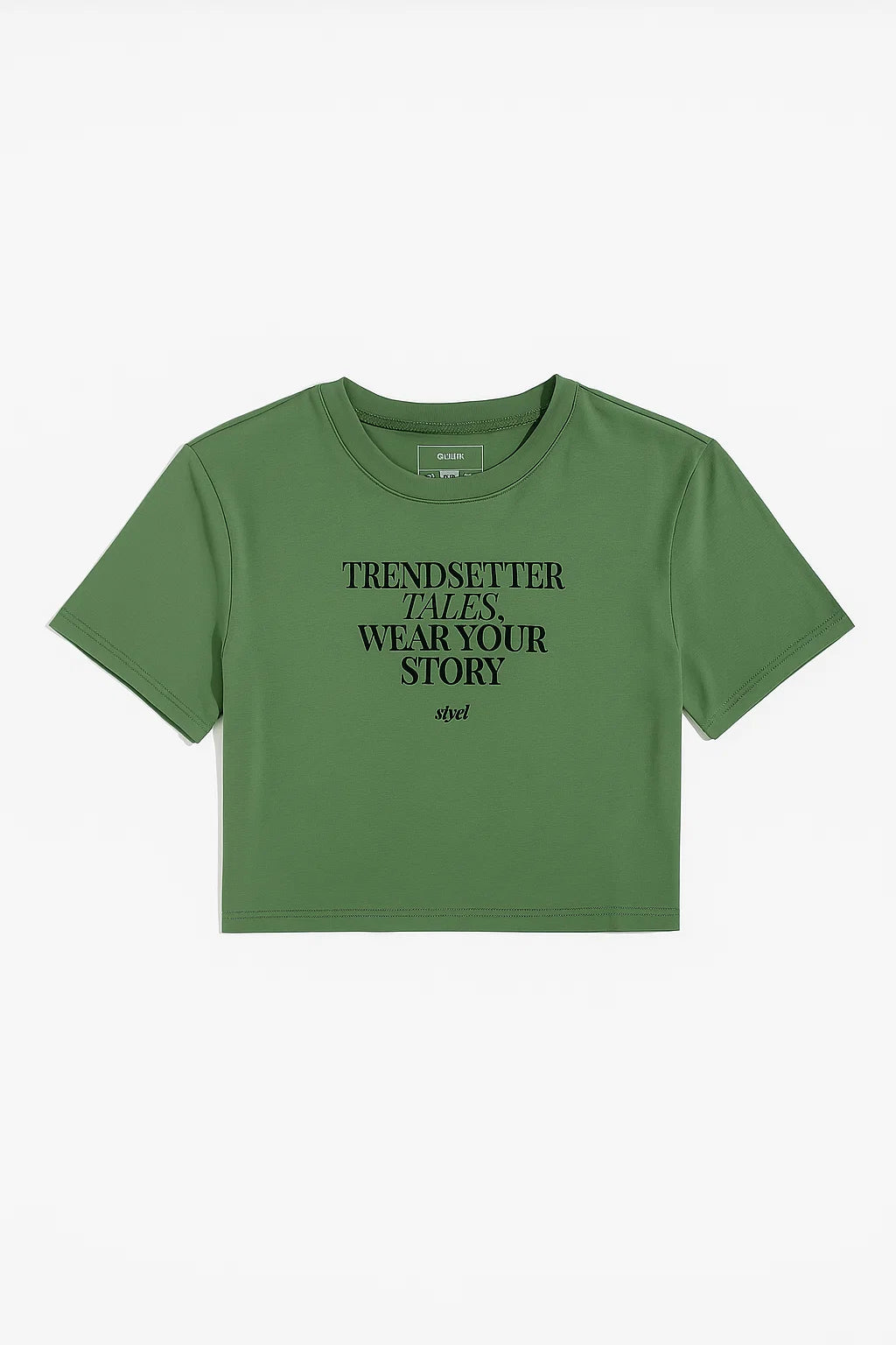 CAMISETA MUJER OVERSIZE CORTA VERDE PISTACHO