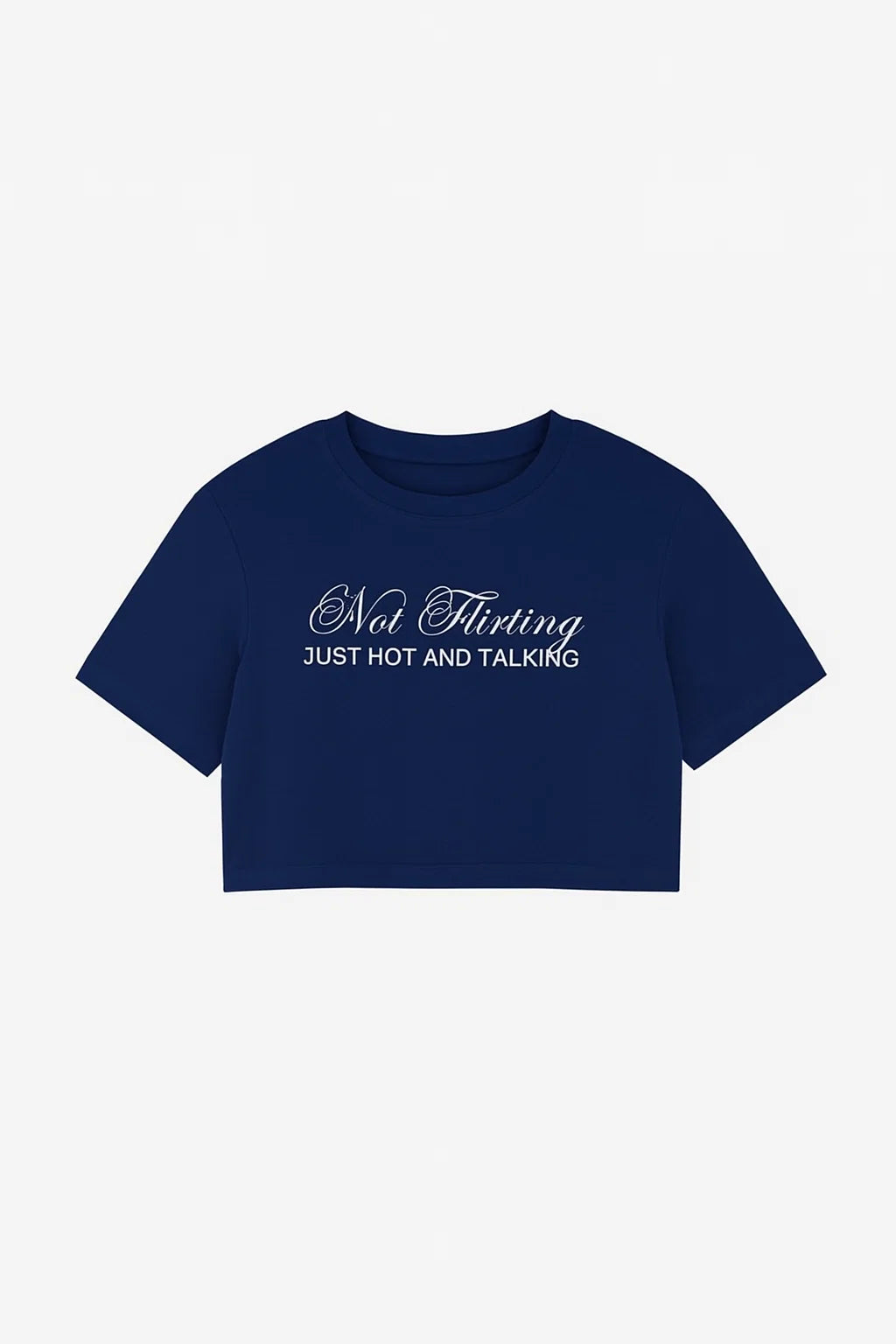 CAMISETA MUJER OVERSIZE CORTA AZUL