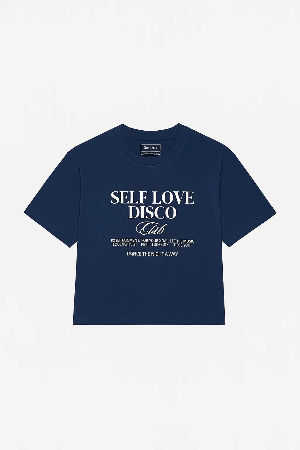CAMISETA MUJER OVERSIZE CORTA AZUL