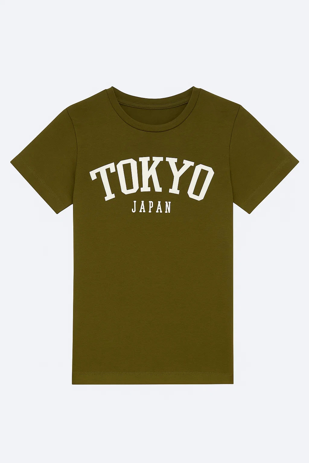 CAMISETA MUJER BASICA VERDE MILITAR
